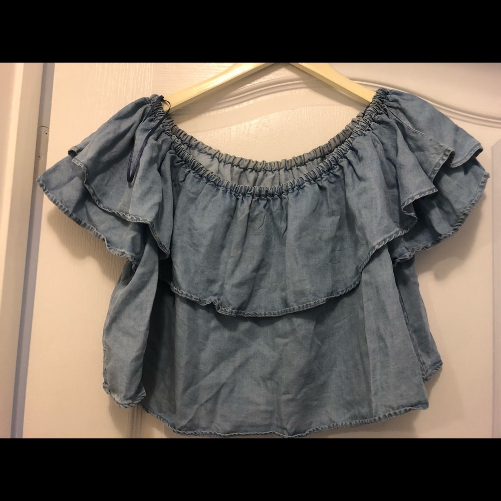 Zara Chambray Top